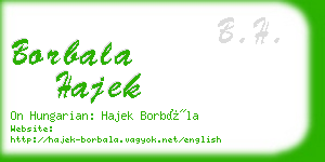 borbala hajek business card